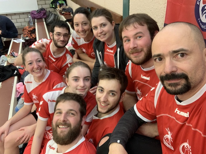Les membres de l'équipe Loisir du Strasbourg Sud Handball